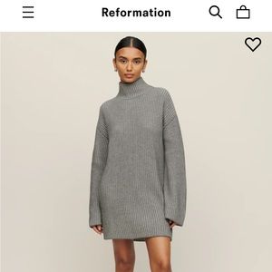 Reformation Zucca mockneck sweater mini dress XS